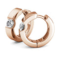 Center Stone Huggie Earrings Embellished with Swarovski¬Æ crystals