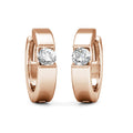 Center Stone Huggie Earrings Embellished with Swarovski¬Æ crystals