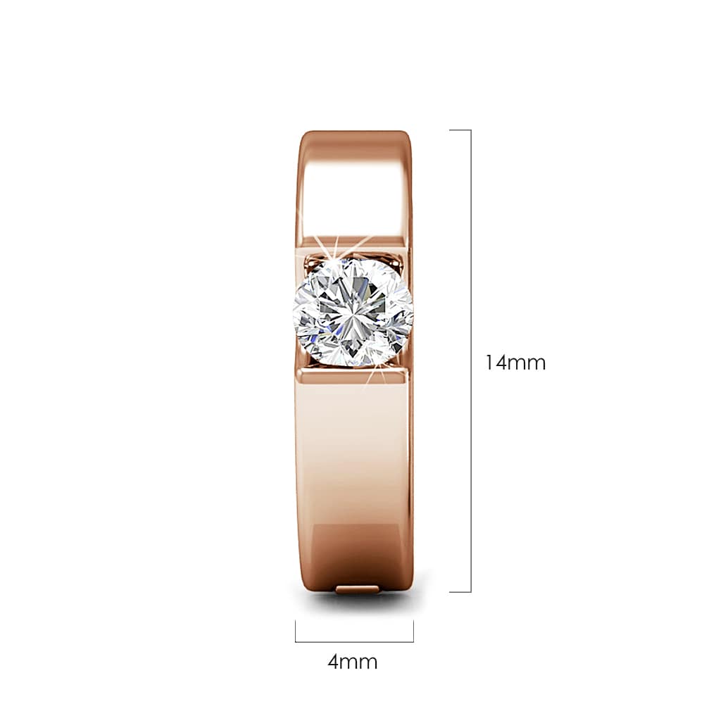 Center Stone Huggie Earrings Embellished with Swarovski¬Æ crystals