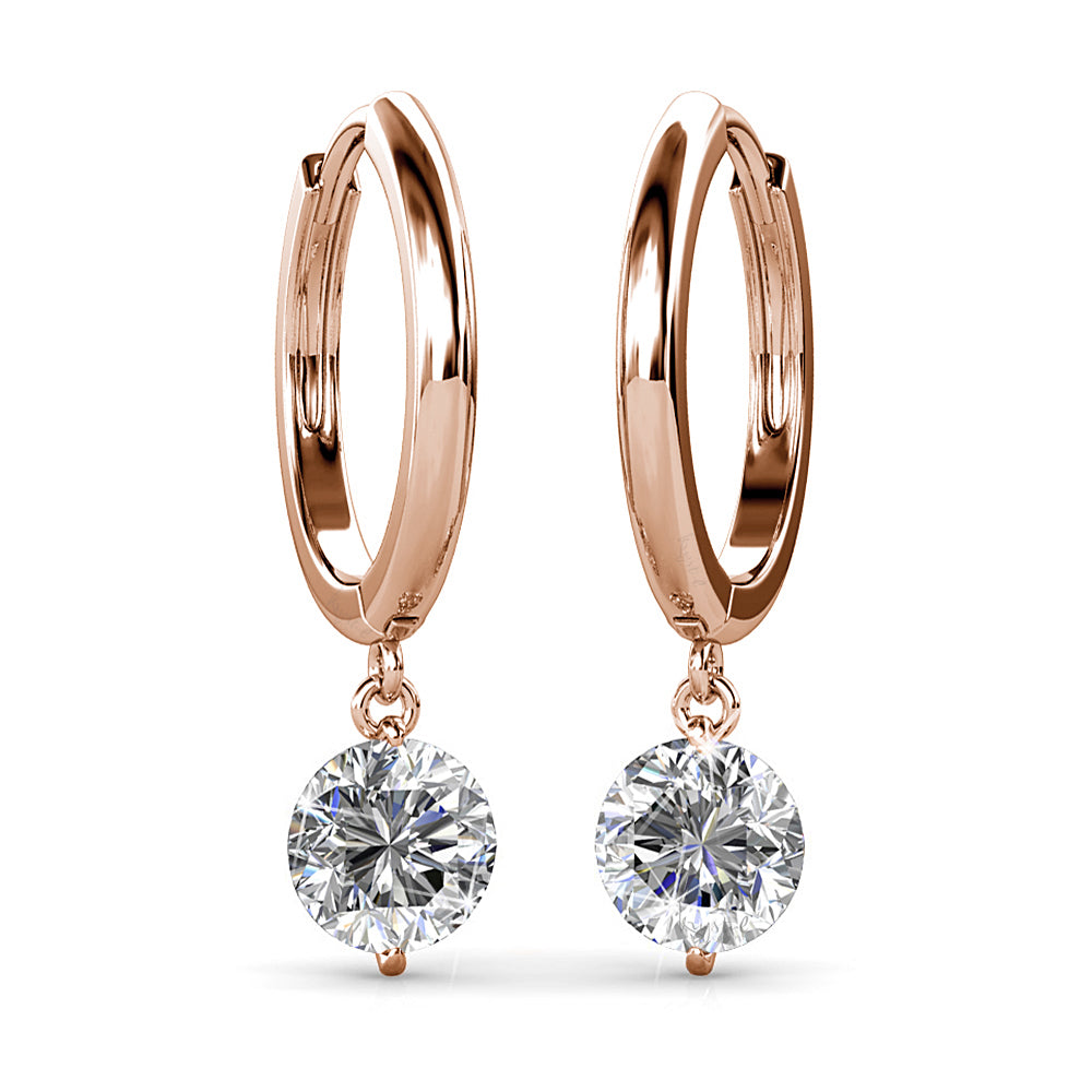 Clear Sensual Drop Earrings Embellished with Swarovski¬Æ crystals