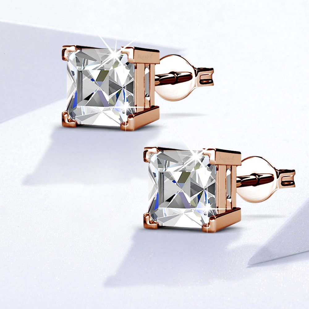 Swarovski princess cut deals earrings