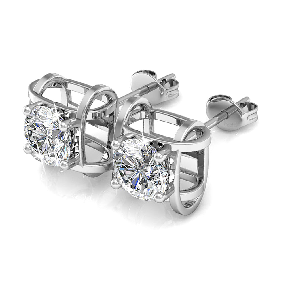 Majestic Beauty Stud Earrings Embellished with Swarovski¬Æ crystals