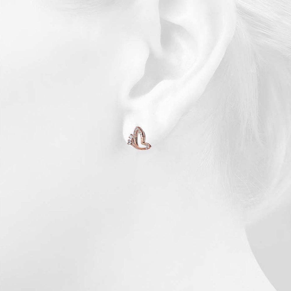 Butterfly Buff Stud Earrings Embellished with Swarovski¬Æ crystals