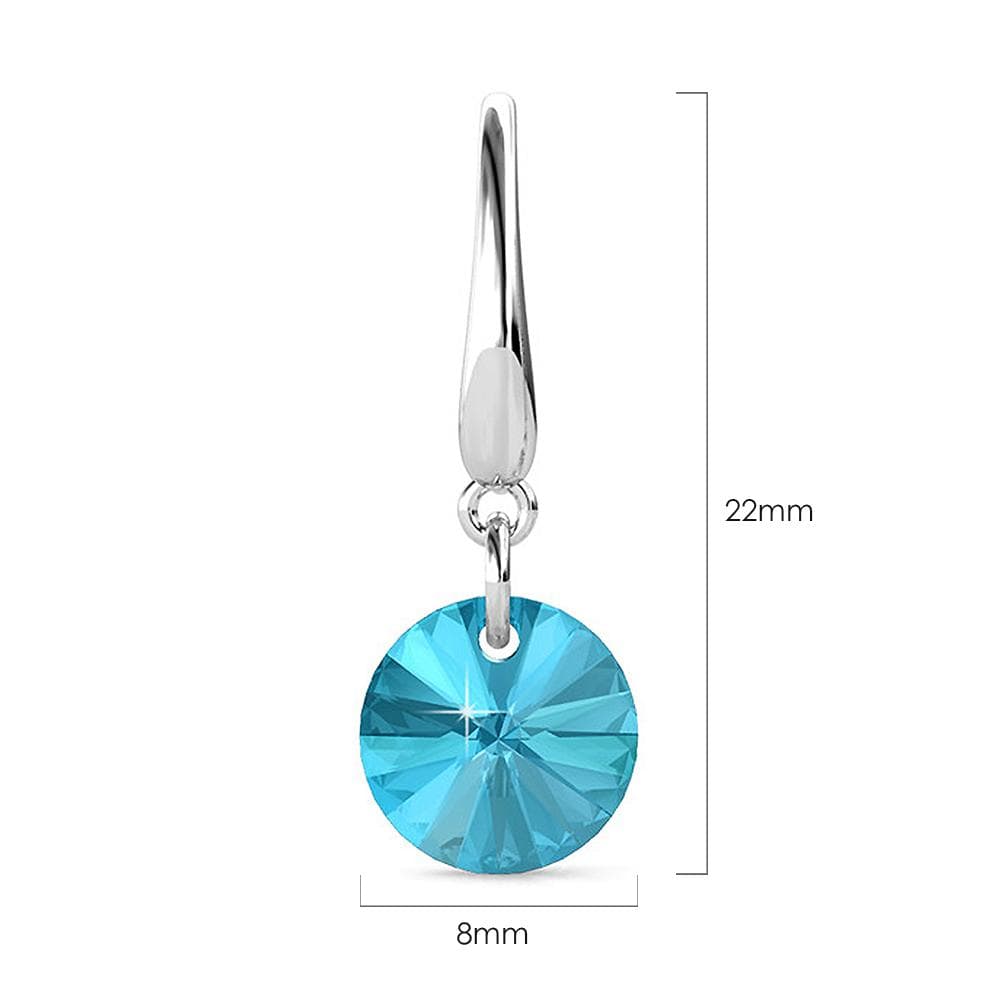 Timeless Crystal Drop Earrings Aquamarine Embellished with Swarovski¬Æ crystals