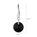 Timeless Crystal Drop Earrings Black Embellished with Swarovski¬Æ crystals