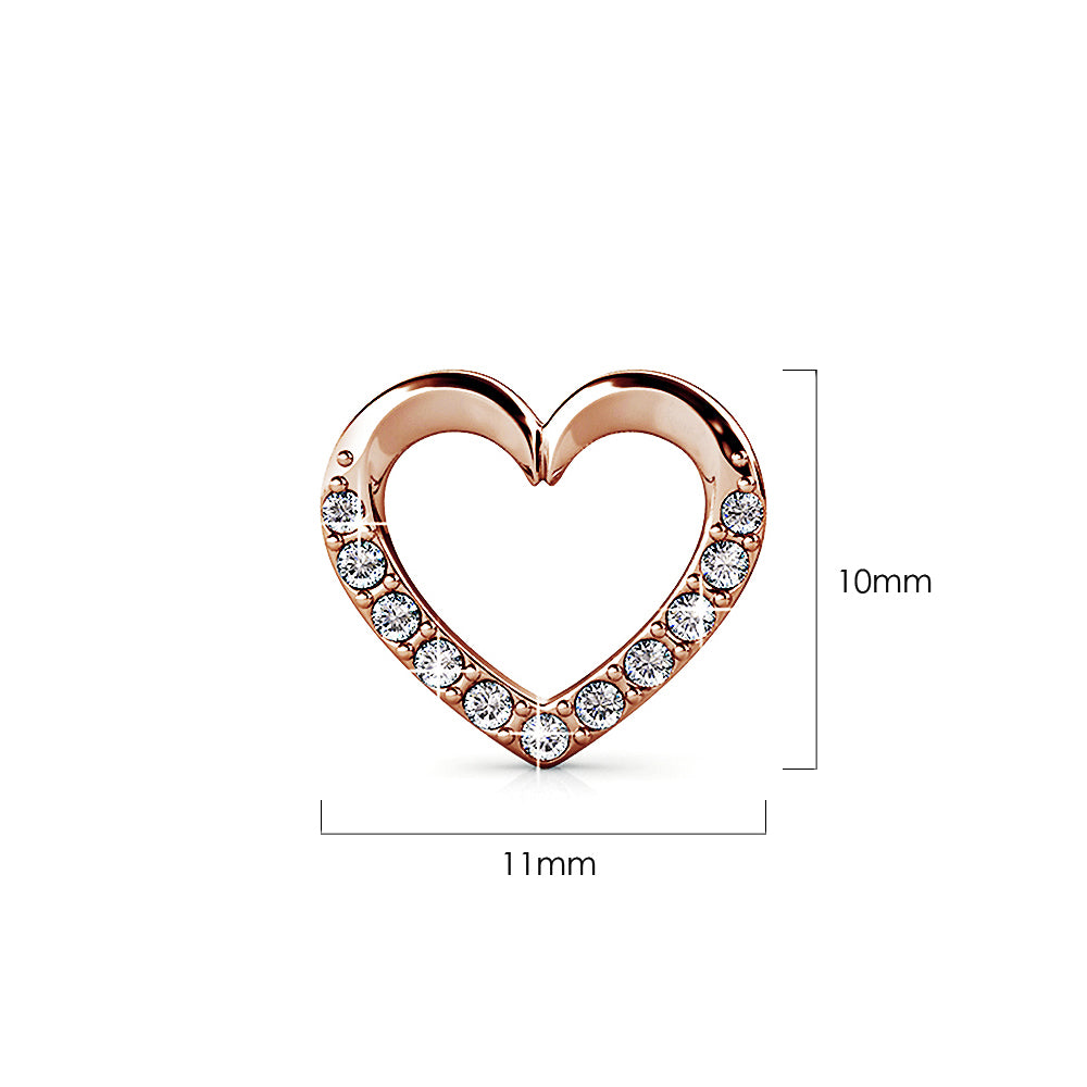 Innocent Heart Stud Earrings Embellished with Swarovski¬Æ crystals