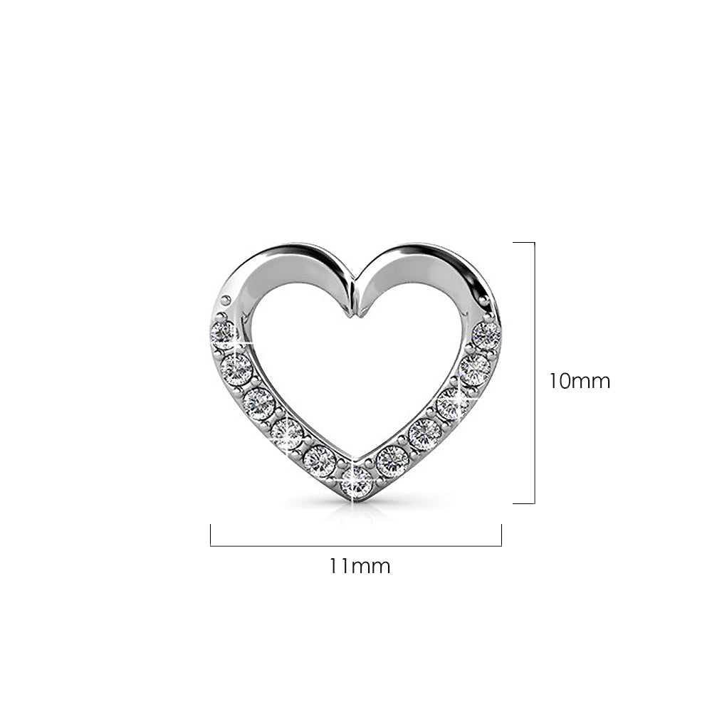 Innocent Heart Stud Earrings Embellished with Swarovski¬Æ crystals