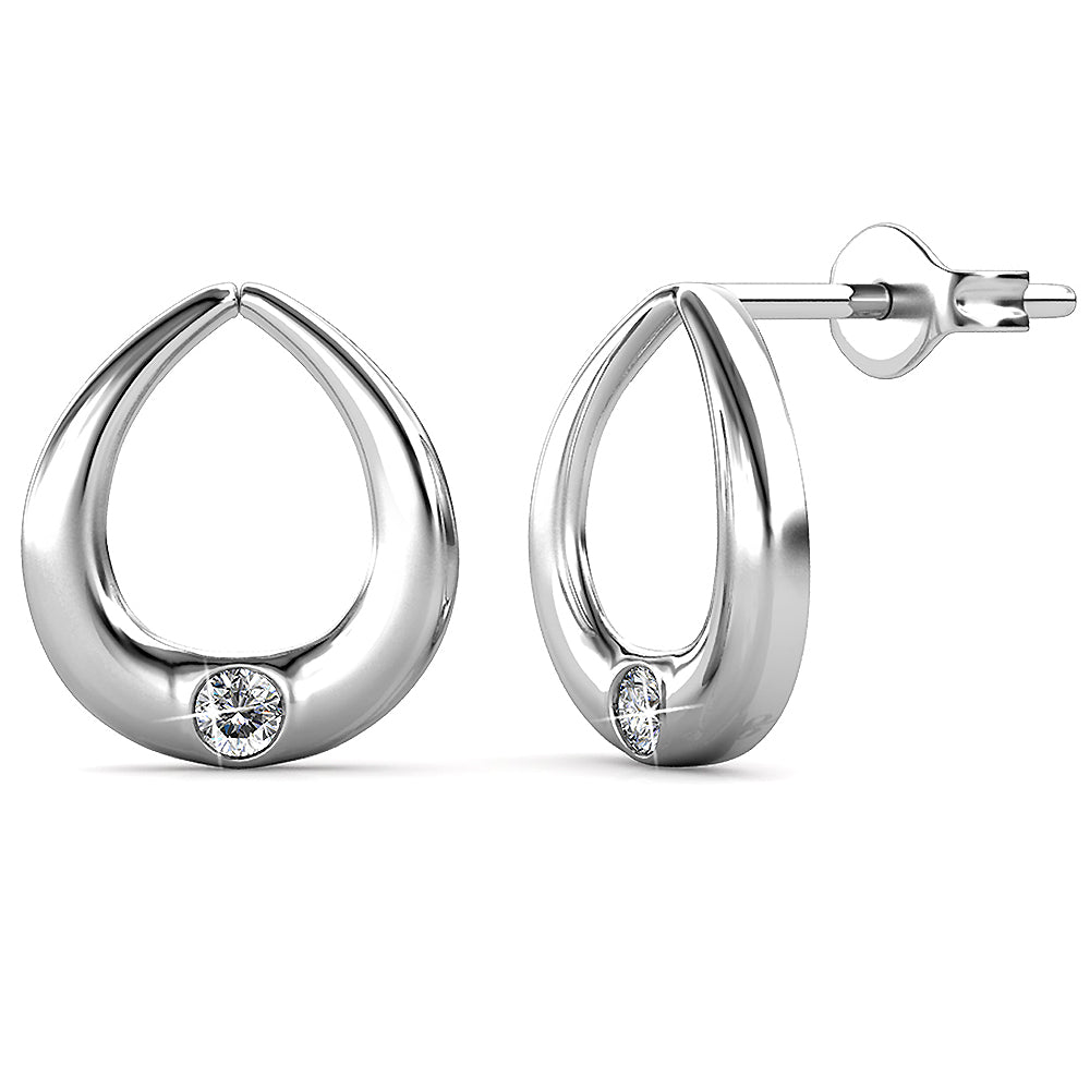 Leila Stud Earrings Embellished with Swarovski¬Æ crystals