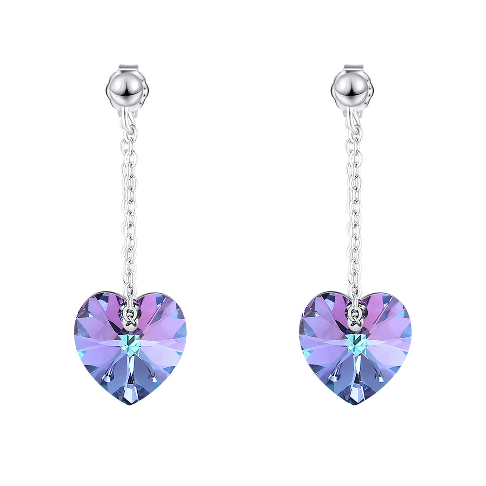 My Love Dangle Earrings Embellished with Crystals from Swarovski¬Æ Violet