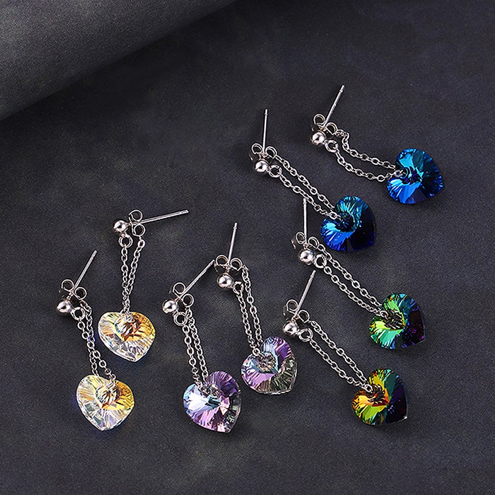 My Love Dangle Earrings Embellished with Crystals from Swarovski¬Æ Violet