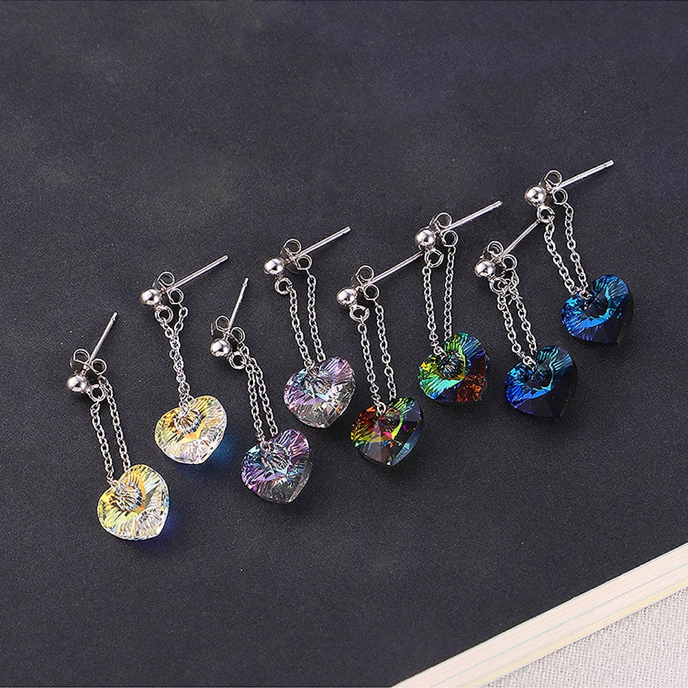 My Love Dangle Earrings Embellished with Crystals from Swarovski¬Æ Violet