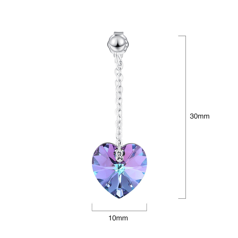My Love Dangle Earrings Embellished with Crystals from Swarovski¬Æ Violet