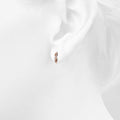 Intertwined Rose Gold Stud Earrings Embellished with Swarovski¬Æ crystals