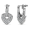 Heart-Shaped Dangle Earrings Embellished with Swarovski¬Æ crystals