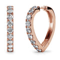 Rose Gold Craft Heart Huggie Earrings Embellished With Swarovski¬Æ crystals