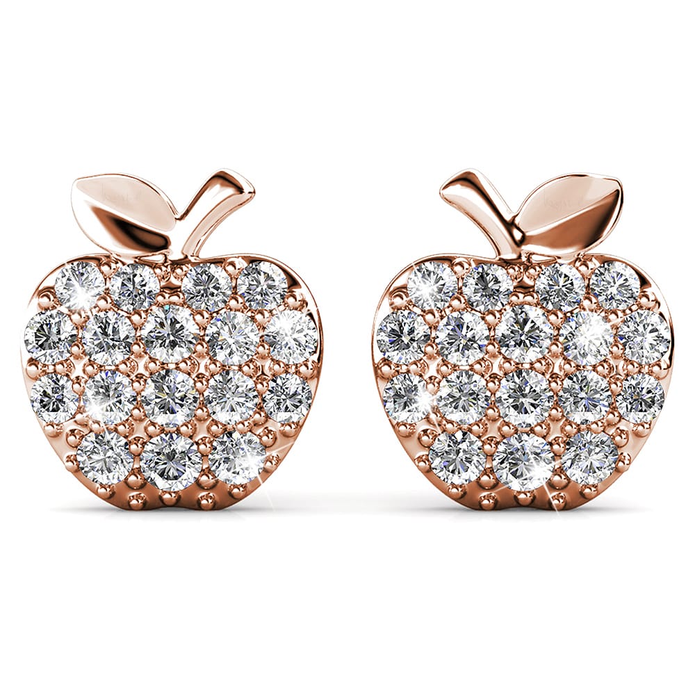 Stunning Apple Stud Earrings Embellished With Swarovski¬Æ crystals