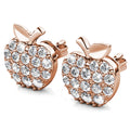 Stunning Apple Stud Earrings Embellished With Swarovski¬Æ crystals