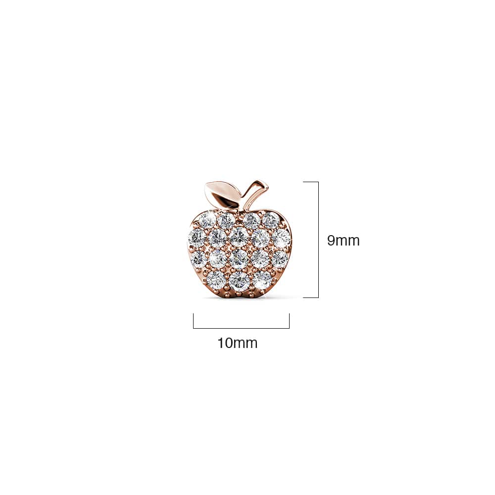 Stunning Apple Stud Earrings Embellished With Swarovski¬Æ crystals