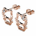 Rose Gold Cutie Hello Kitty Earrings Embellished with Swarovski¬Æ Crystals
