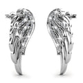 Fly High with Wing Stud Earrings in White Gold Embellished with Crystals from Swarovski¬Æ