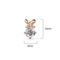 Treasure Bling Pendant Stud Earrings in Rose Gold Embellished with Crystals from Swarovski¬Æ