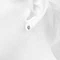Bloom White Gold Stud Earrings Embellished with Swarovski¬Æ crystals