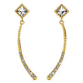 Elegant Gold Stud Earrings Embellished with Swarovski¬Æ crystals