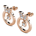 A Thousand Butterfly Stud Earrings Embellished with Crystals from Swarovski in Rose Gold
