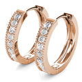 Clique Huggie Earrings Embellished with Crystals from Swarovski¬Æ in Rose Gold