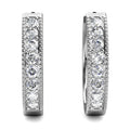 Clique Huggie Earrings Embellished with Crystals from Swarovski¬Æ in White Gold
