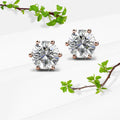 Brilliance Stud Earrings Set Embellished with Swarovski crystals in Rose Gold - 7mm