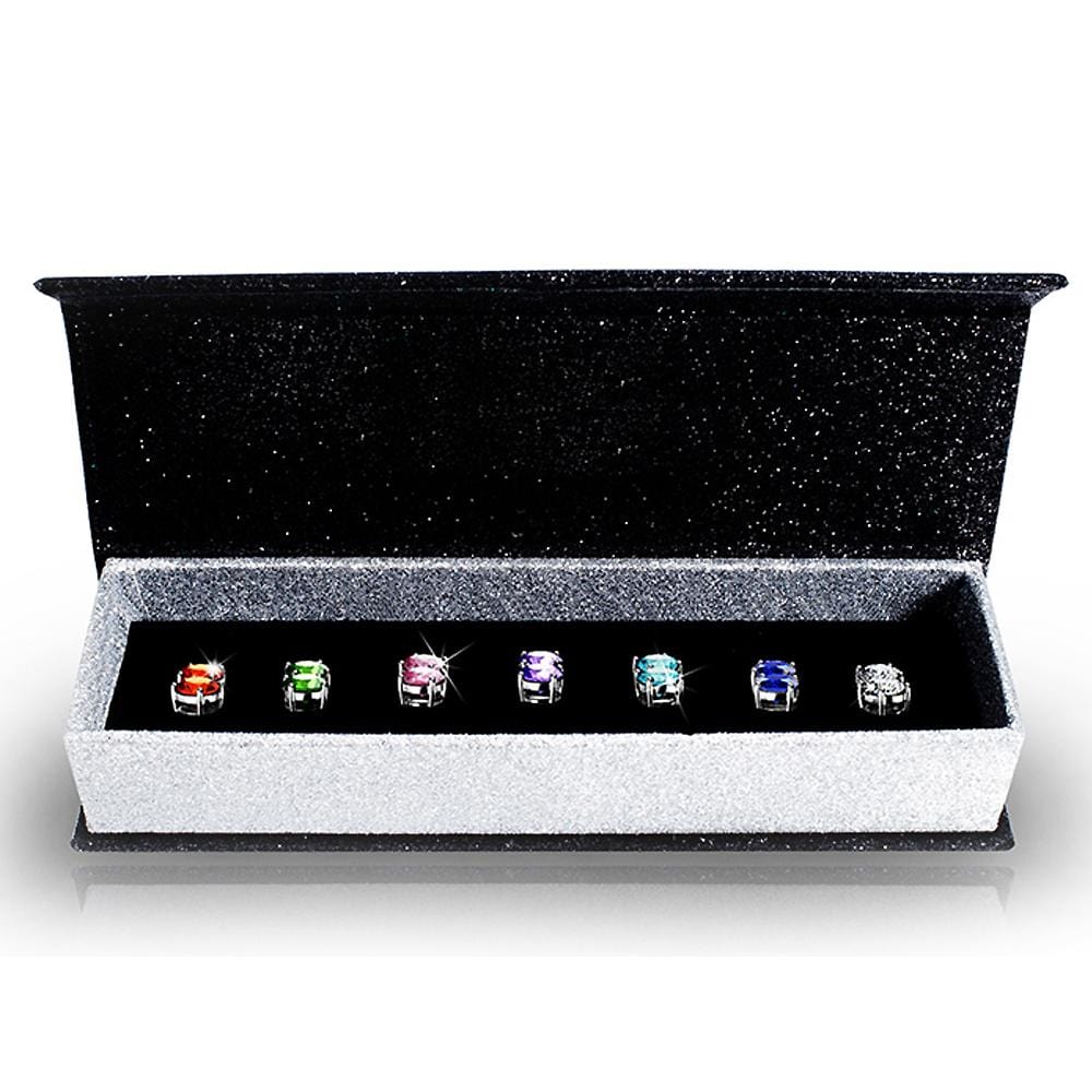 Boxed 7 Day Earrings Set Embellished with Swarovski  crystals