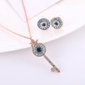 Boxed Circe Key Necklace and Earrings Set