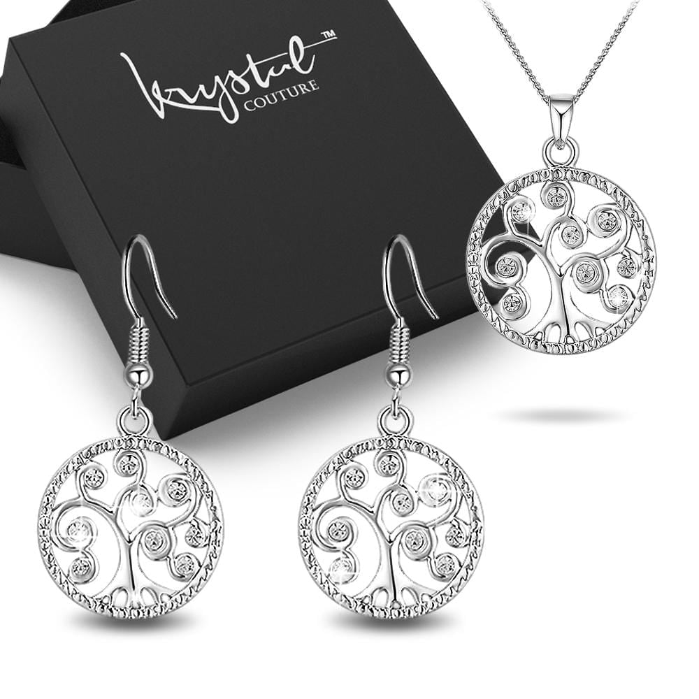 Boxed Tree Of Aurelia Necklace and Earrings Set - Brilliant Co