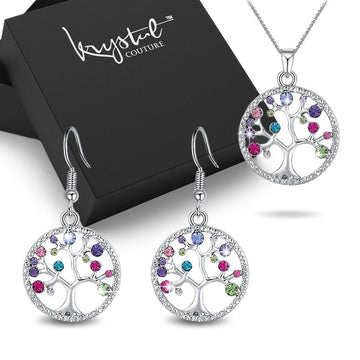 Boxed Tree Of Aurelia Necklace and Earrings Set