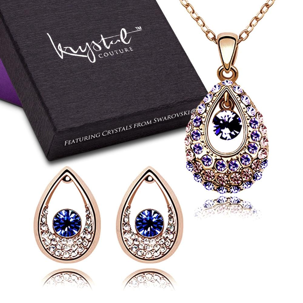 Boxed Aladdin Necklace and Earrings Set Embellished with Swarovski¬¨¬®‚àö√ú crystals - Brilliant Co