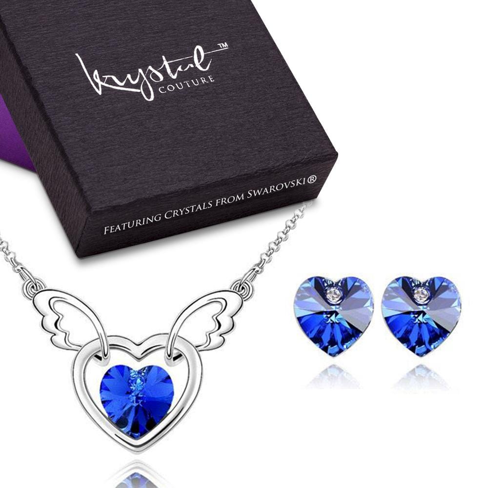 In The Arms Of The Angel Set Colbalt Blue Embellished with Swarovski crystals - Brilliant Co