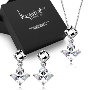 Boxed Sublime Square Set Embellished with SWAROVSKI® crystals
