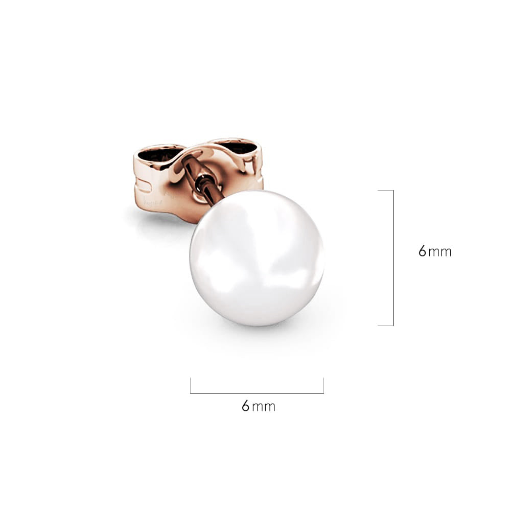 Boxed Pearl Set Embellished with Swarovski crystals in Rose Gold