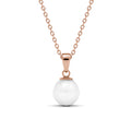 Boxed Pearl Set Embellished with Swarovski crystals in Rose Gold