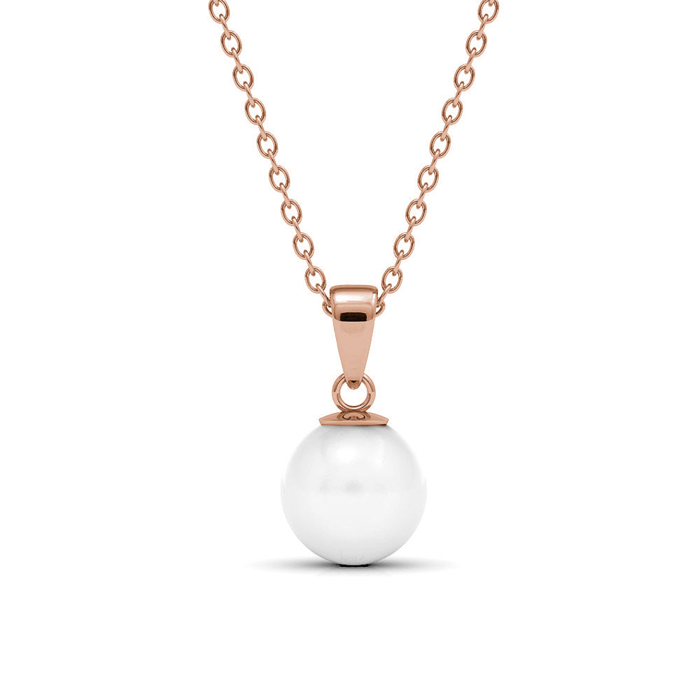 Boxed Pearl Set Embellished with Swarovski crystals in Rose Gold