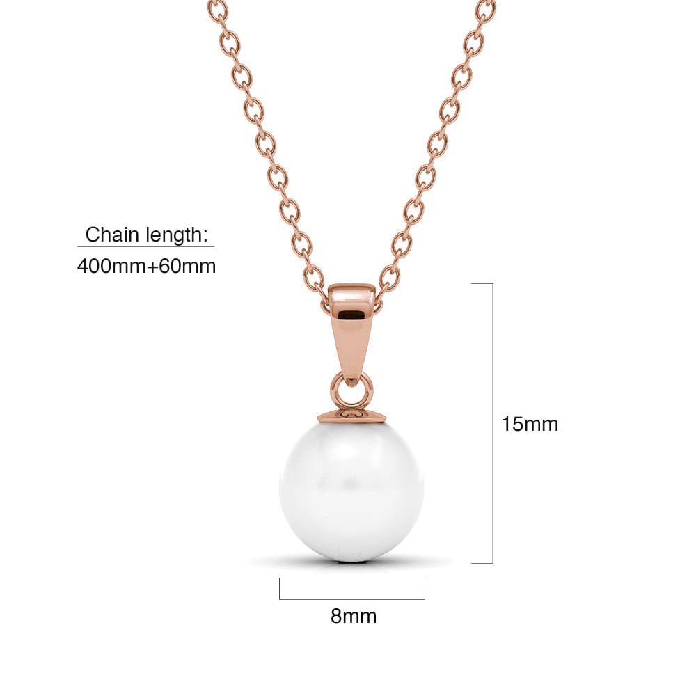 Boxed Pearl Set Embellished with Swarovski crystals in Rose Gold