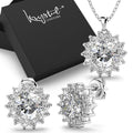 Maria Bloom Necklace Set Clear - Brilliant Co