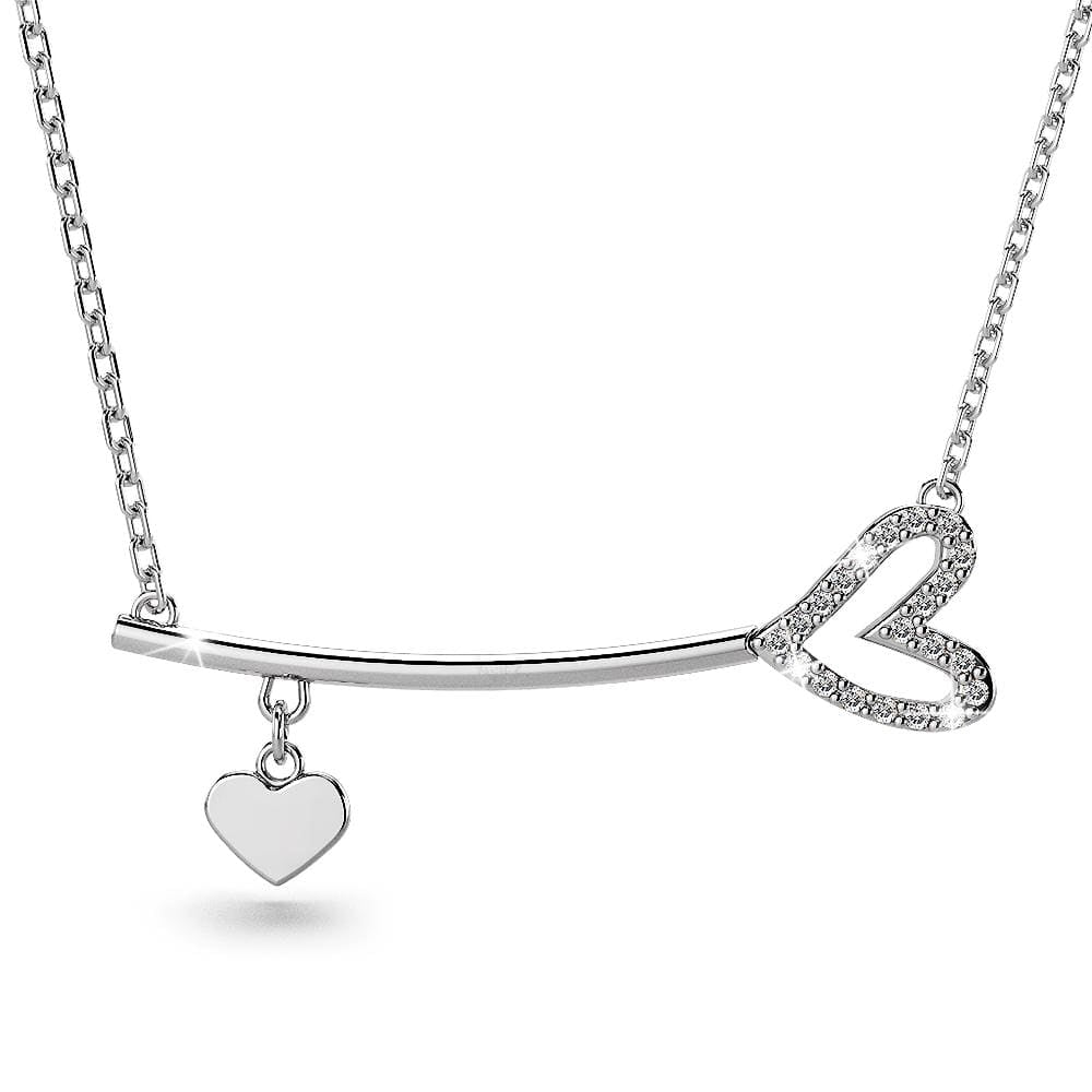 Romantic Love Bar Necklace Embellished with Swarovski¬Æ crystals