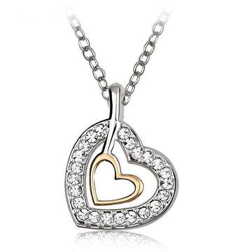 Heart In Heart Necklace Embellished with Swarovski¬Æ crystals