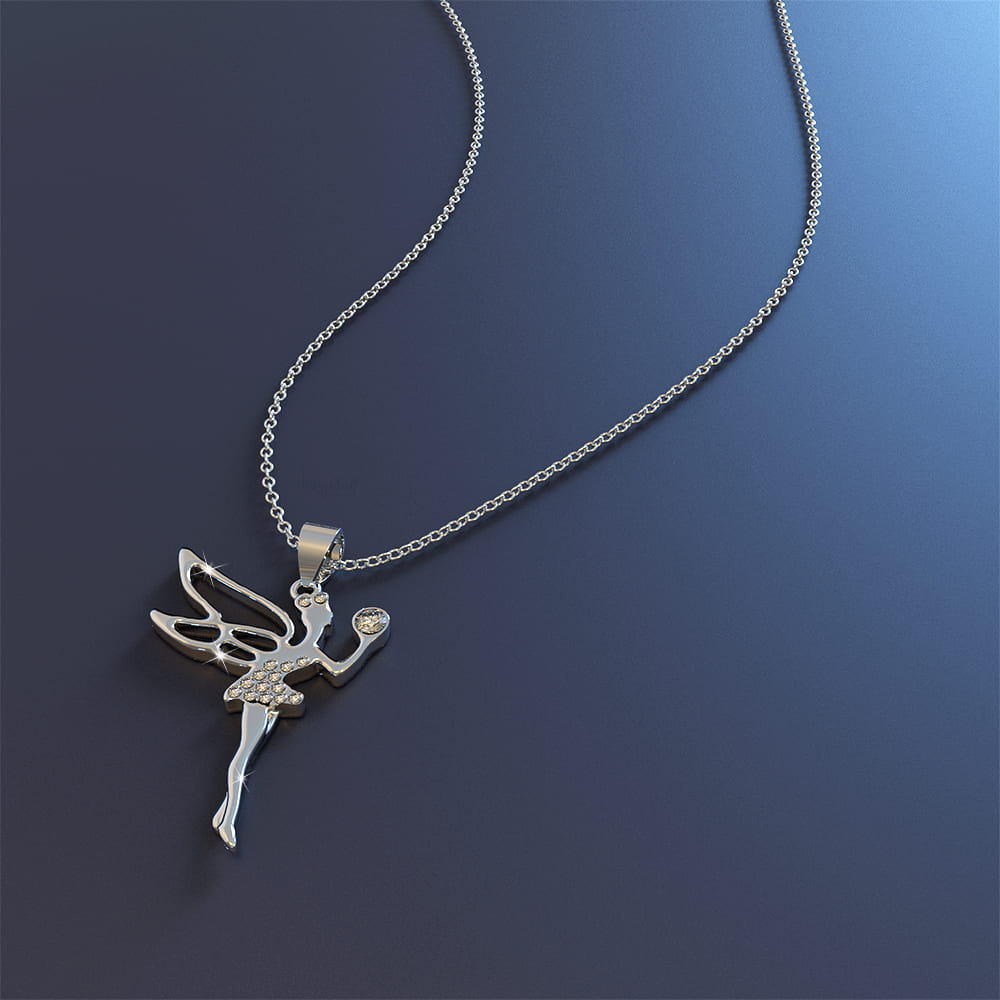 Tinkerbell Necklace Embellished With SWAROVSKI® Crystals