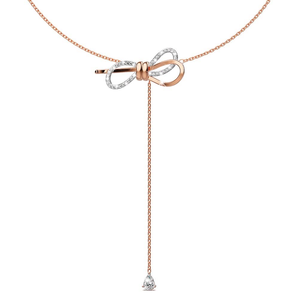Eternal Knot Slider Bracelet Embellished with Swarovski¬Æ crystals in Dual Tone Gold
