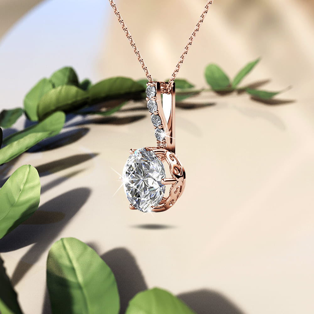 Opium Pendant Necklace Embellished with Swarovski crystals