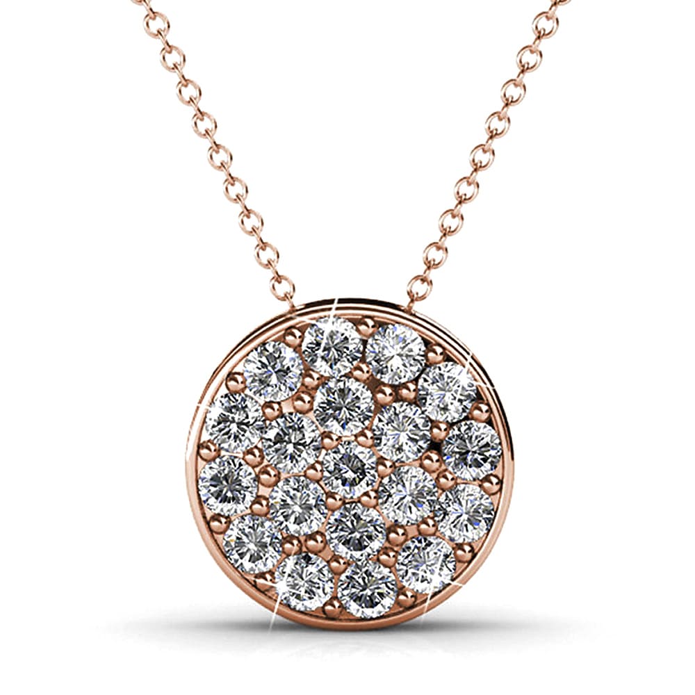 Pave Pendant Necklace Embellished with Swarovski crystals