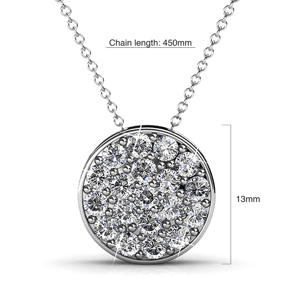 Pave Pendant Necklace Embellished with Swarovski crystals